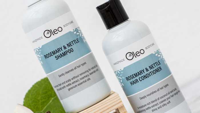 Oleo Bodycare Rosemary and Nettle Vegan Hair Products