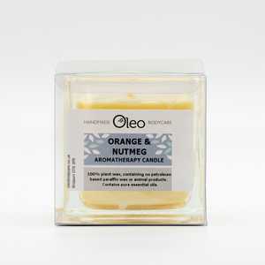 Orange and nutmeg aromatherapy candle