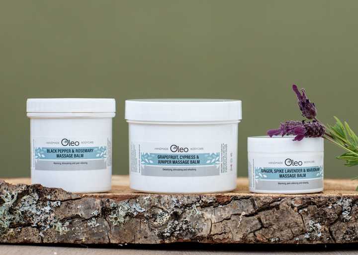 Handmade massage balms from Oleo