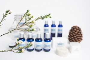 collection of natural beauty products from Oleo