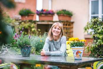 Olivia sat at the table