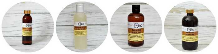 collection natural bath and shower products from Oleo